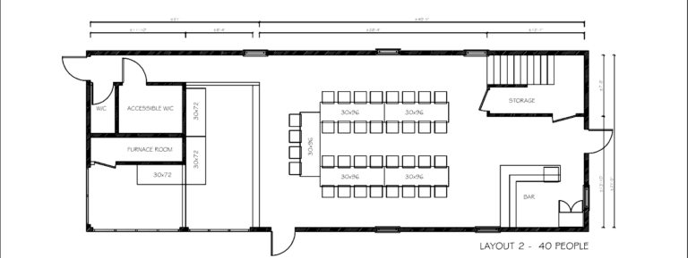 Main floor layout 2: 40 people